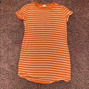 Striped orange dress
